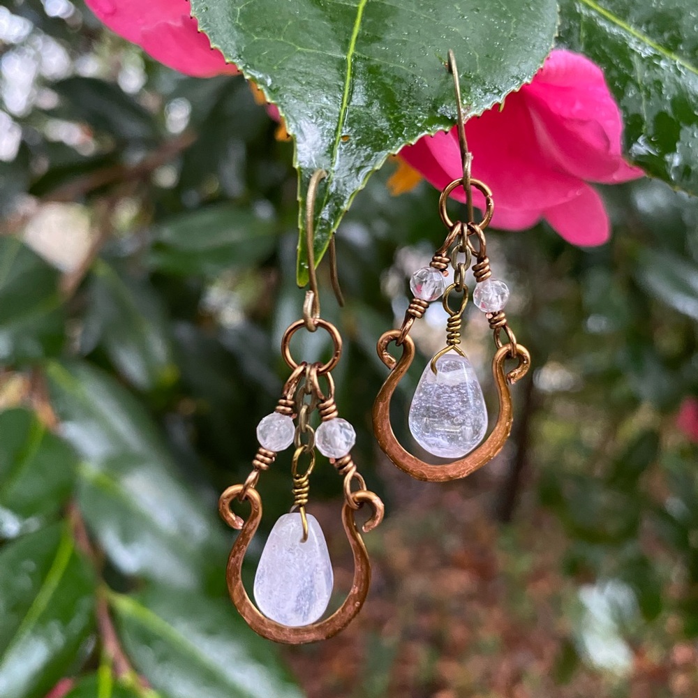 Quartz Dangle Earrings
